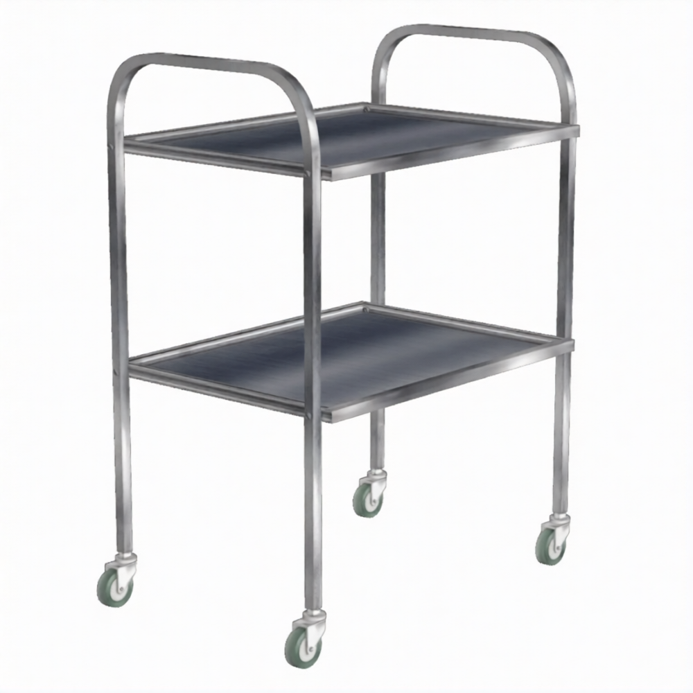 Стол инструментальный СИн (нержавеющая сталь, колеса резина)