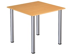 Стол обеденный квадратный школьный четырехместный на хромированных ножках 4 г/р СТЛн4.4