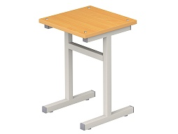 Табурет для школьной столовой 5 г/р ТБР1.5-С.Б (бук "Бавария", м/к серый, квадратная труба)