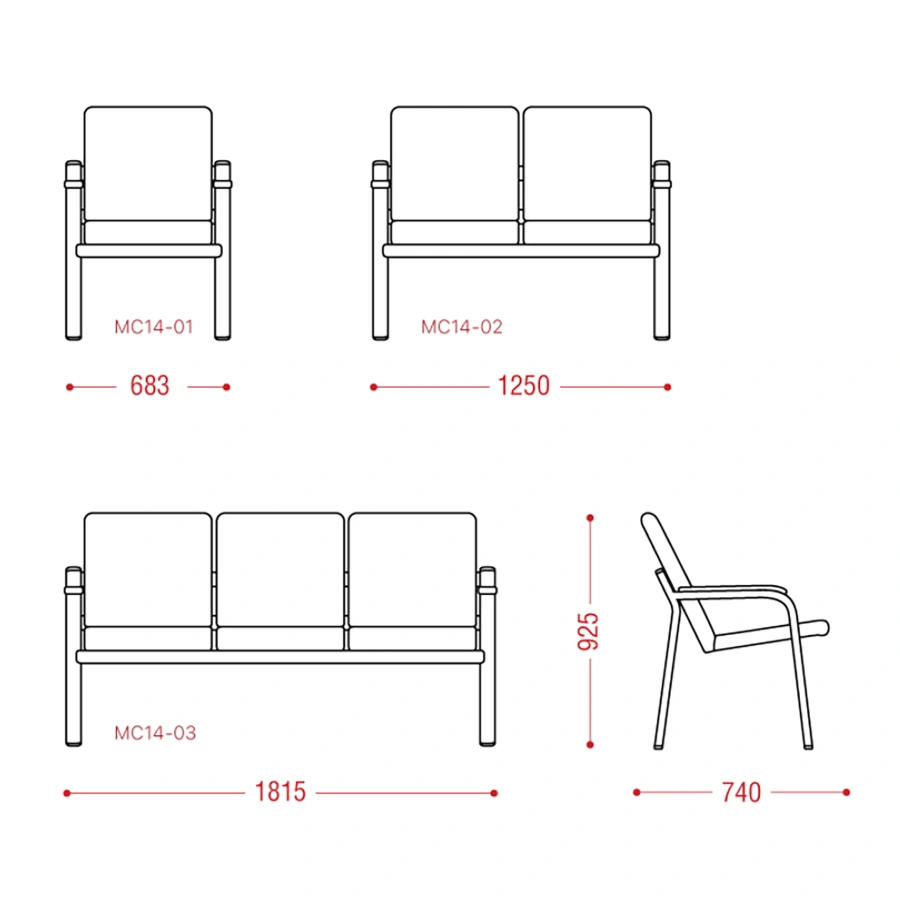 Многоместная секция Costa (модель МС 14)