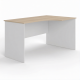 Стол рабочий угловой Ср-2 правый (корпус ЛДСП белый, столешница ЛДСП дуб сонома)