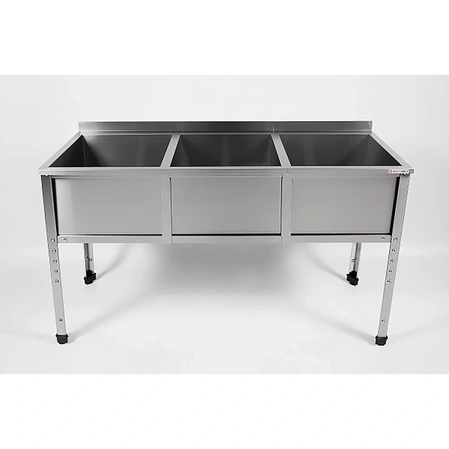 Ванна моечная трехсекционная с бортом ВМС-3/5-Б-ЭН