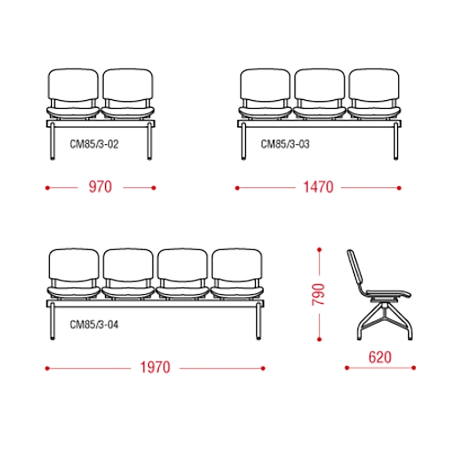Многоместная секция Сантос (модель СМ 85/3)