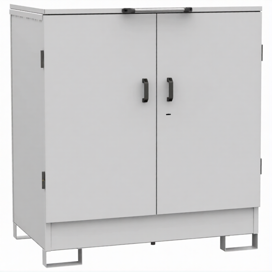 Депо для 2-х бочек, настил ПВЛ, сточный поддон