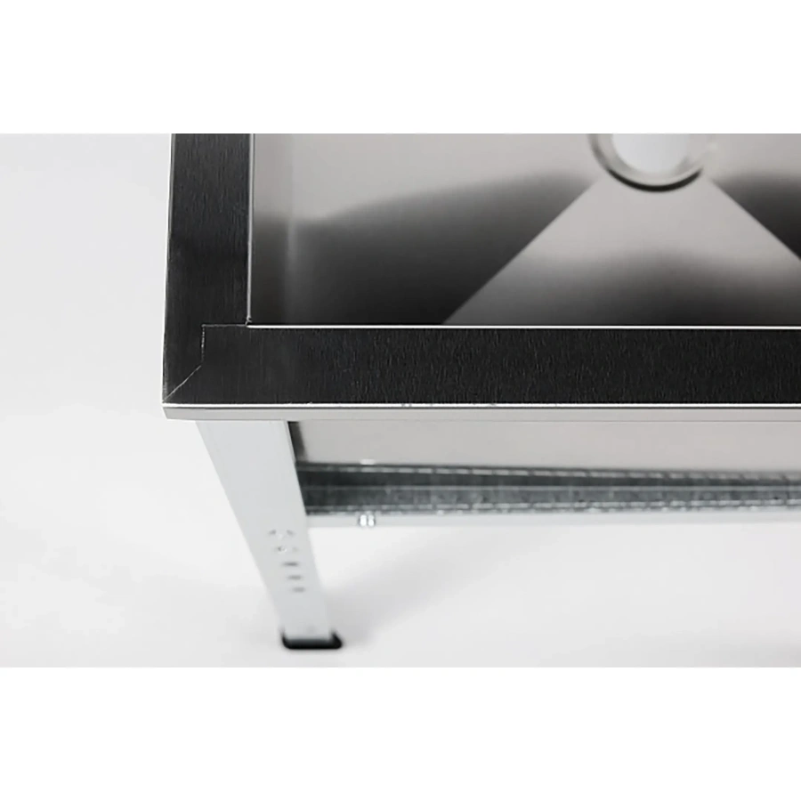 Ванна моечная двухсекционная с бортом ВМС-2/6-Б-ЭЦ