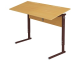 Стол с наклоном столешницы 0-35° школьный 2-местный 5-7 г/р регулируемый (бук, м/к коричневый, прямоугольная труба)