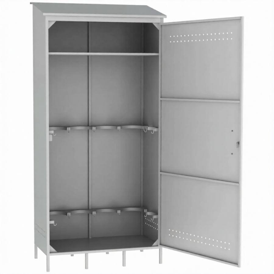 Шкаф для 6-ти газовых баллонов ШГБК усиленный с полкой (2400х1150х600)