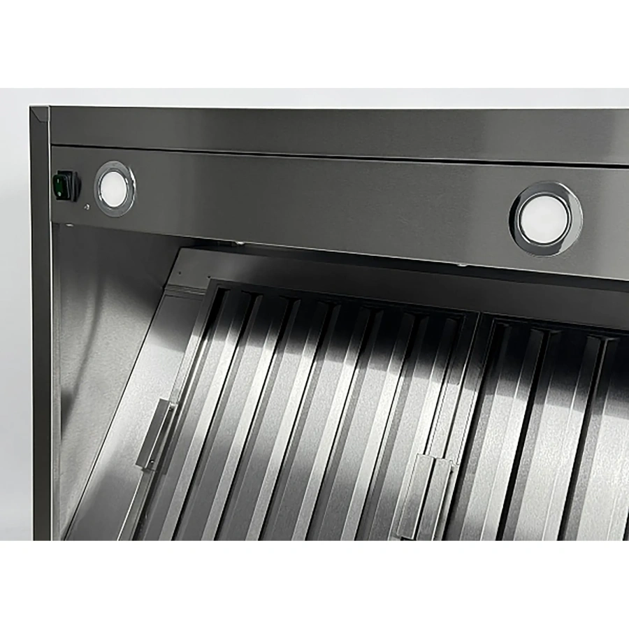 Зонт вытяжной пристенный с подсветкой ЗВПКП-14/14