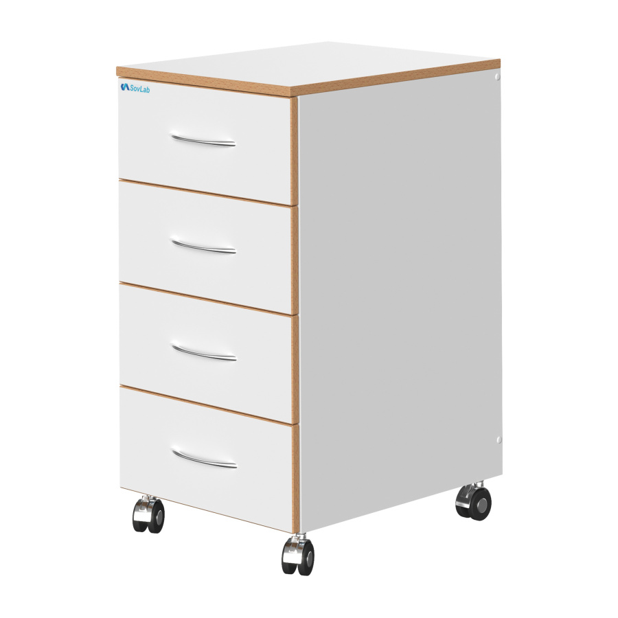 Тумба подкатная выс. СОВЛАБ 400 4-ТЯв